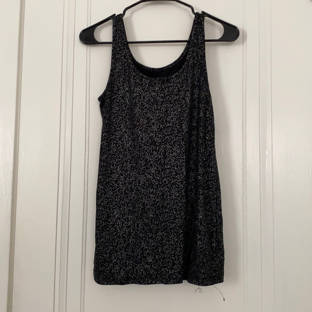 Black and Silver Shimmer Tank